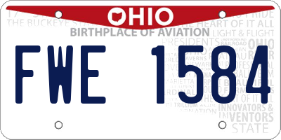 OH license plate FWE1584