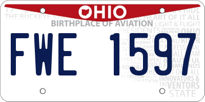 OH license plate FWE1597