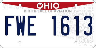 OH license plate FWE1613