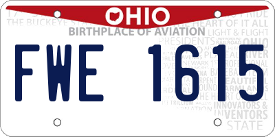 OH license plate FWE1615