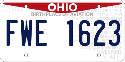 OH license plate FWE1623