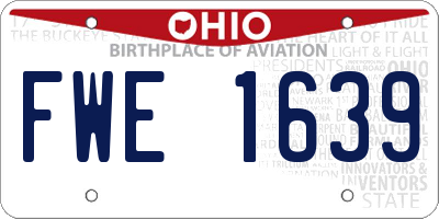 OH license plate FWE1639