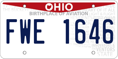 OH license plate FWE1646