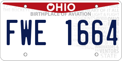 OH license plate FWE1664