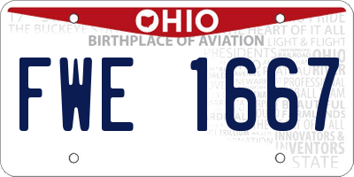 OH license plate FWE1667