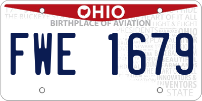 OH license plate FWE1679