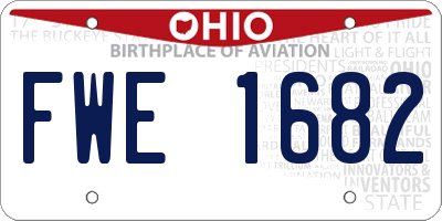 OH license plate FWE1682