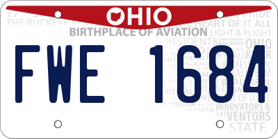 OH license plate FWE1684