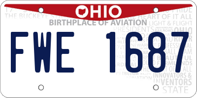OH license plate FWE1687