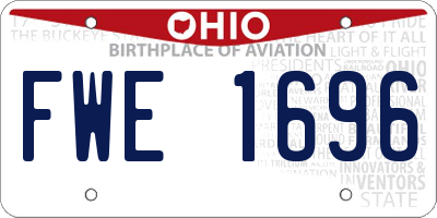 OH license plate FWE1696