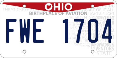 OH license plate FWE1704