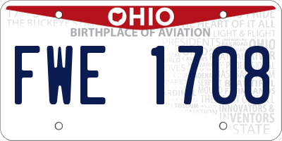 OH license plate FWE1708