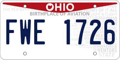 OH license plate FWE1726