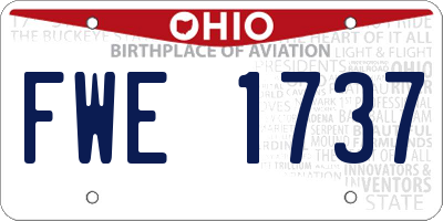 OH license plate FWE1737