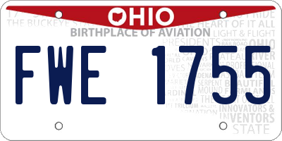 OH license plate FWE1755