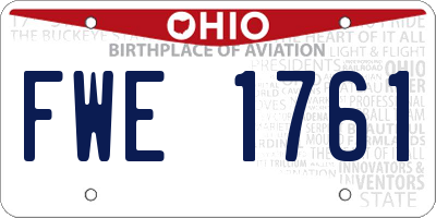 OH license plate FWE1761