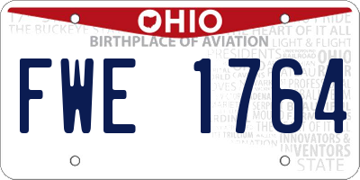 OH license plate FWE1764