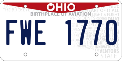 OH license plate FWE1770