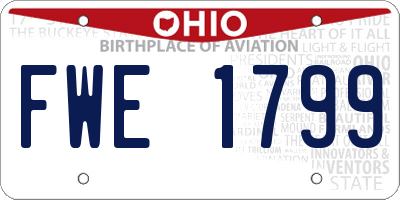 OH license plate FWE1799