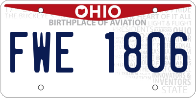 OH license plate FWE1806