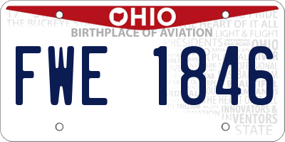 OH license plate FWE1846