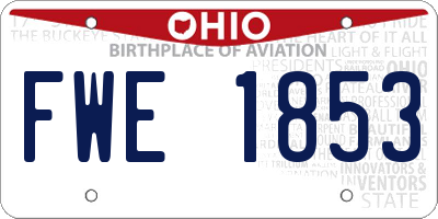 OH license plate FWE1853