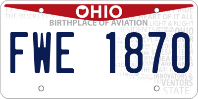 OH license plate FWE1870