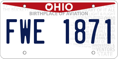 OH license plate FWE1871