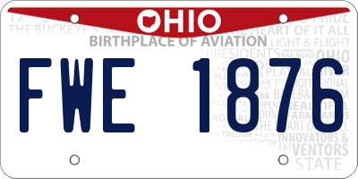 OH license plate FWE1876