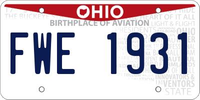 OH license plate FWE1931