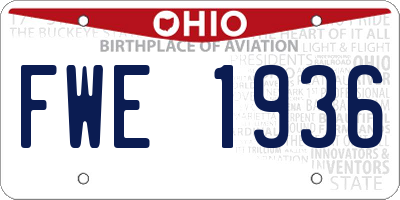 OH license plate FWE1936