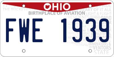 OH license plate FWE1939