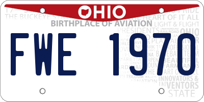 OH license plate FWE1970