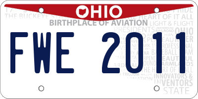 OH license plate FWE2011