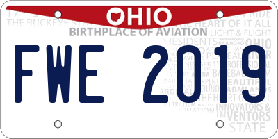 OH license plate FWE2019