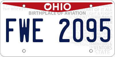 OH license plate FWE2095