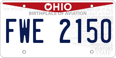 OH license plate FWE2150
