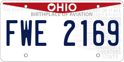OH license plate FWE2169