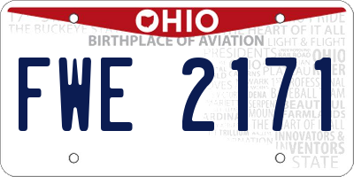 OH license plate FWE2171