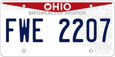 OH license plate FWE2207
