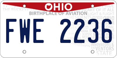 OH license plate FWE2236