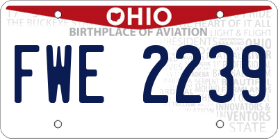 OH license plate FWE2239