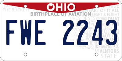 OH license plate FWE2243