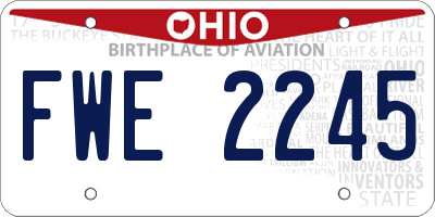 OH license plate FWE2245