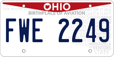 OH license plate FWE2249