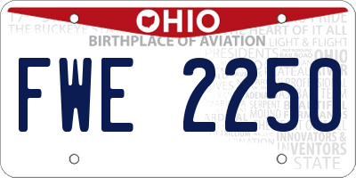 OH license plate FWE2250