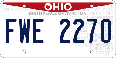 OH license plate FWE2270