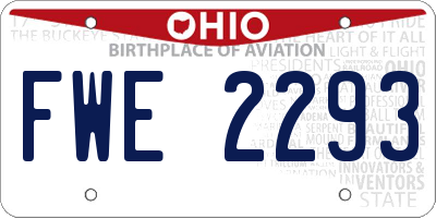 OH license plate FWE2293