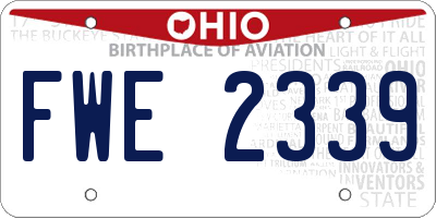 OH license plate FWE2339