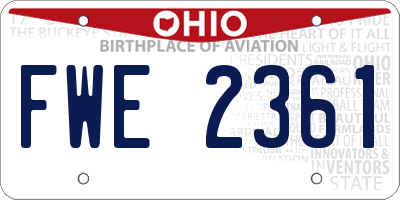 OH license plate FWE2361